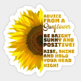 Advice from a Sunflower Sticker